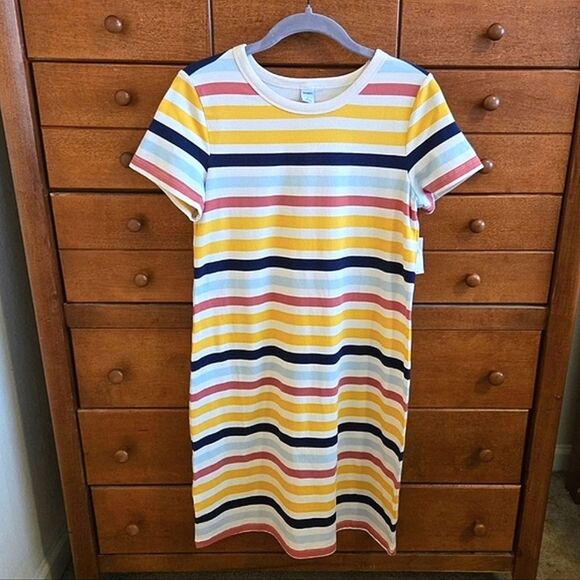 NEW Old Navy Striped T-Shirt Dress Sz Small - Picture 1 of 4